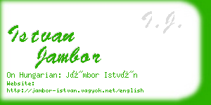 istvan jambor business card